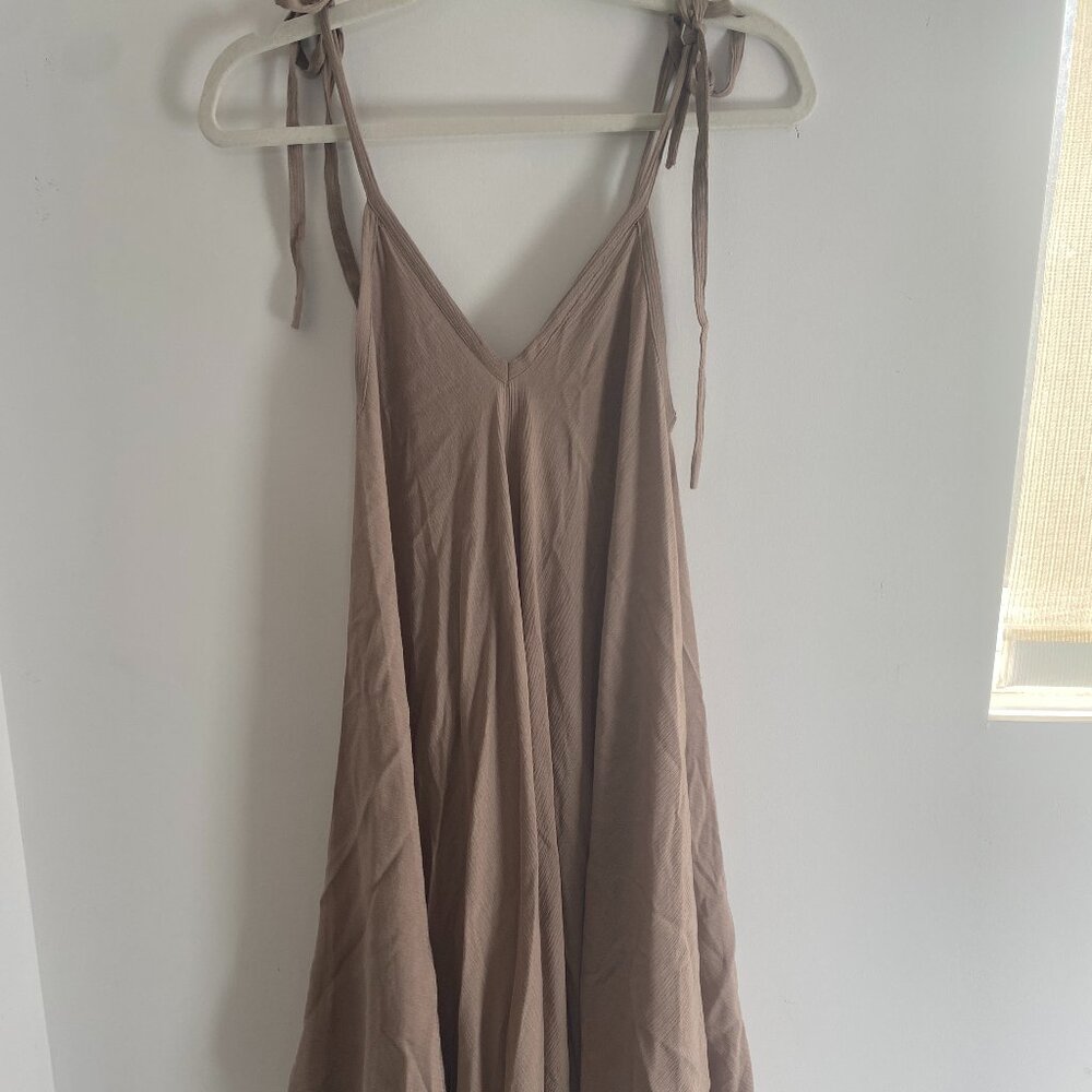Chaman Tan Strappy Maxi Dress Sz Xs/S